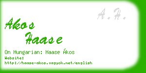 akos haase business card